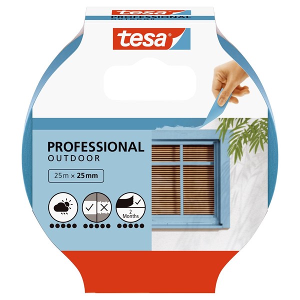 Tesa MASKERINGSTEJP 56250 TESA PROFESSIONAL OUTDOOR 25 MM X 25 M