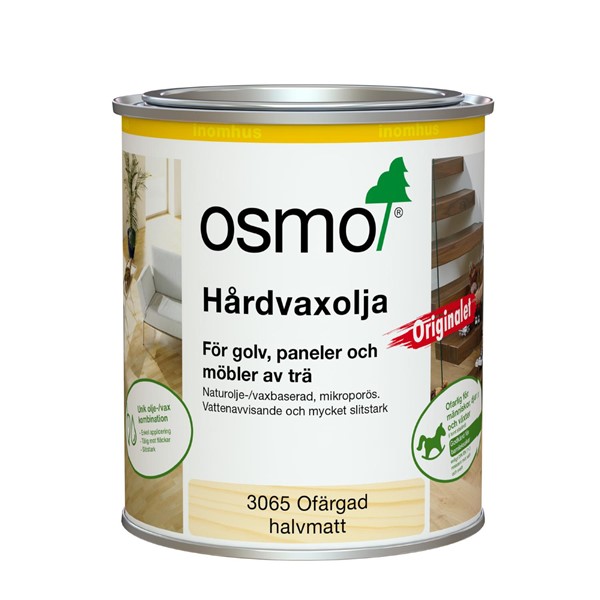 Osmo HÅRDVAXOLJA 3065 OSMO ORIGINALET, HALVMATT 0,75L