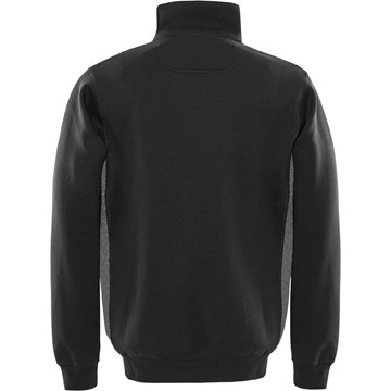 Fristads SWEATSHIRT KORT ZIP 1705 DF SVART STL L