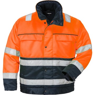 Fristads VINTERJACKA VARSEL KL 3 444 PP VARSELORANGE/MARIN STL 2XL