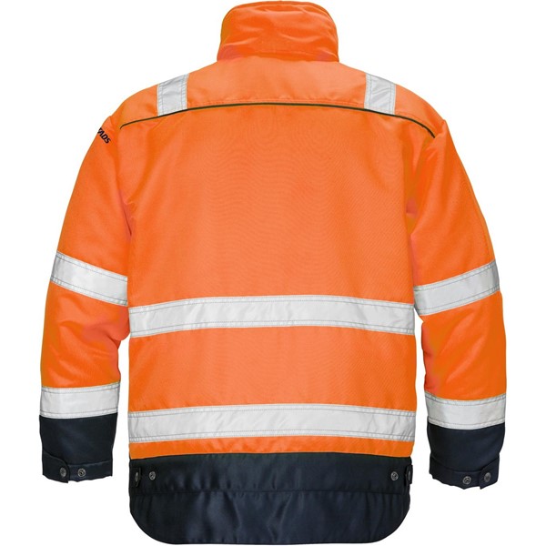 Fristads VINTERJACKA VARSEL KL 3 444 PP VARSELORANGE/MARIN STL 2XL