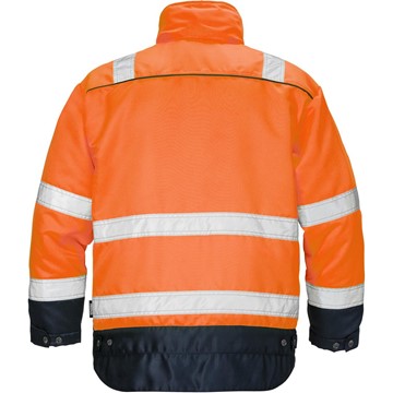 Fristads VINTERJACKA VARSEL KL 3 444 PP VARSELORANGE/MARIN STL 2XL