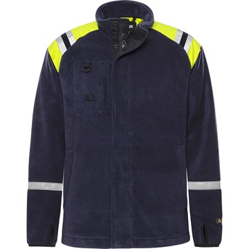 Fristads FLEECEJACKA FLAM 4073 ATF MARINBLÅ STL 2XL