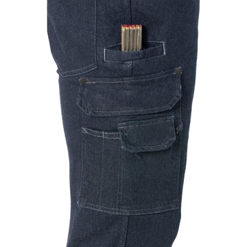 Fristads JEANS STRETCH SERVICE 2501 DCS INDIGOBLÅ STL D104