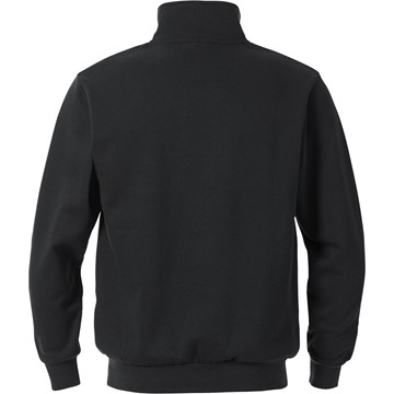 Fristads SWEATSHIRT KORT ZIP 1737 SWB SVART STL 3XL