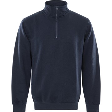 Fristads SWEATSHIRT KORT ZIP 1737 SWB MÖRK MARIN STL XL