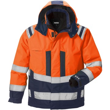 Fristads VINTERJACKA VARSEL 4035 GTT VARSELORANGE/MARIN STL 3XL