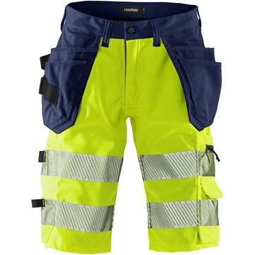 Fristads SHORTS VARSEL KL 1 2509 PLU VARSELGUL/MARINBLÅ STL C54