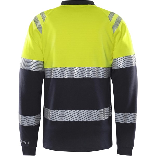 Fristads T-SHIRT FLAM 7107 TFL VARSELGUL/MARINBLÅ M