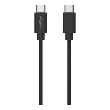 Ansmann LADDKABEL USB C USB C 1.2 M SVART