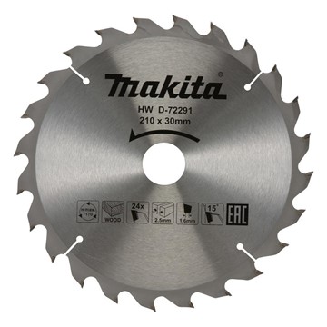 Makita CIRKELSÅGBLAD D-72291 MAKITA TRÄ T.C.T. 24T 210X30MM