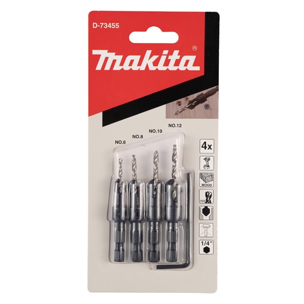 Makita BORRSET D-73455 MAKITA FÖRSÄNKARE 2,4 2,8 3,2 3,6MM