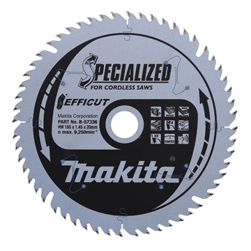 Makita SÅGKLINGA B-57336 MAKITA EFFICUT 56T 165X20X1,45MM