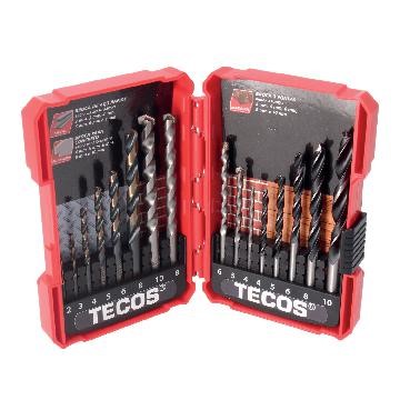 Tecos BORR MIX-SET HSS-TRÄ-MUR 16DELAR