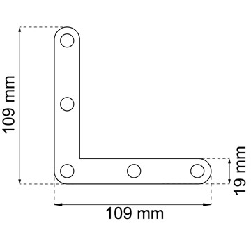 Habo HÖRNJÄRN 1134 EFZ 109X109 MM 4 ST