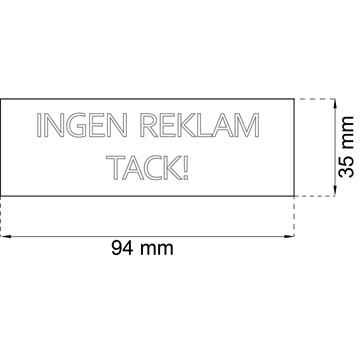 Habo DEKAL 796 INGEN REKLAM VIT 35X94 MM