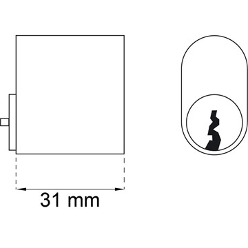 Habo CYLINDER 65537 KROM/B KROM