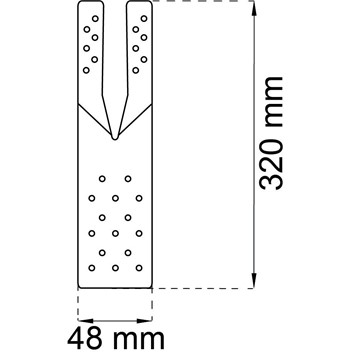 Habo GAFFELANKARE 320 EFZ 320X48 MM