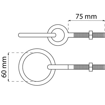 Habo FÖRANKRINGSÖGLA 42A EFZ M10X75 MM