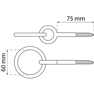 Habo FÖRANKRINGSÖGLA 42A EFZ 75X10 MM