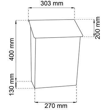 Habo POSTLÅDA 9442B VIT 400X303MM