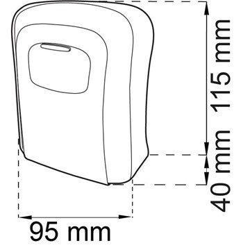 Habo NYCKELSKÅP 103 SVART/ALU 115X95MM