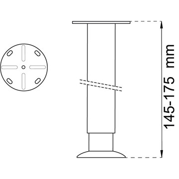 Habo BORDSBEN 711 RF Ø35X145-175 MM