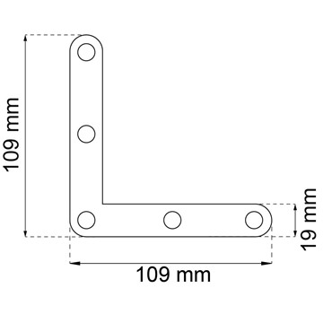 Habo HÖRNJÄRN 1134 VFZ 109X109 MM 4 ST