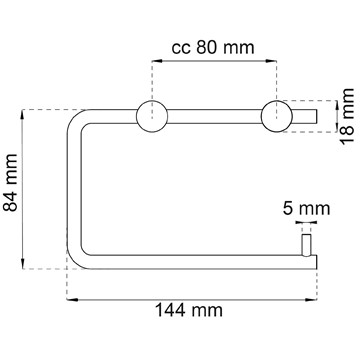 Habo TOALETTPAPPERSHÅLLARE 1368 SVART 84X144 MM