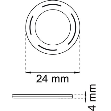 Habo MÄRKRING 8008 BLANDADE FÄRGER D24MM 5ST