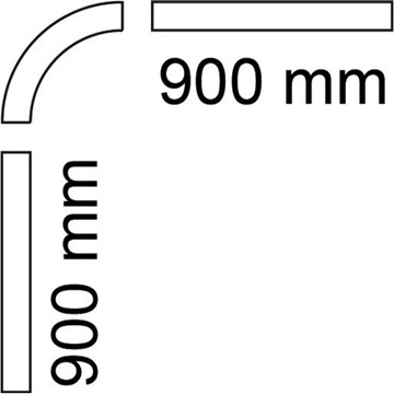 Habo DRAPERISKENA VIT 90X90CM