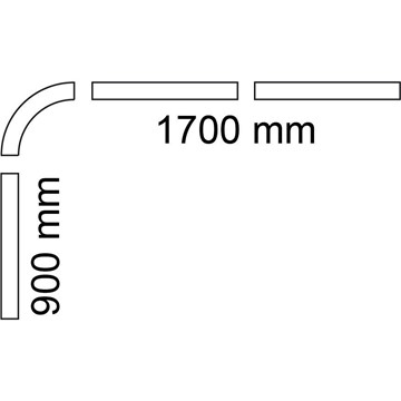 Habo DRAPERISKENA VIT 90X170CM