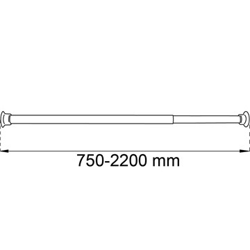 Habo DUSCHSTÅNG VIT 75-220CM