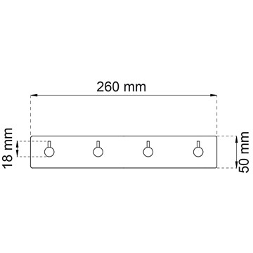 Habo 4-KROK FLAIR SVART 50X260 MM