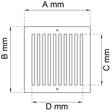 Habo EVAKUERINGSGALLER 912 VIT 125X125 MM