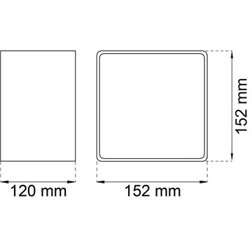 Habo FÖRLÄNGNING BLOCKVENTIL 286 150X150MM