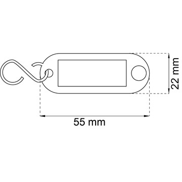 Habo NYCKELBRICKA 3730 BLÅ 55X22 MM