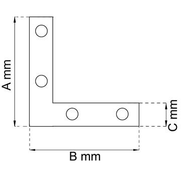 Habo HÖRNJÄRN 3202 EFZ 63X63 MM 2 ST