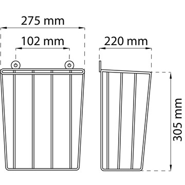 Habo AVFALLSKORG 446 VIT 305X275 MM