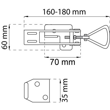 Habo EXCENTERLÅS 107 GALV SB