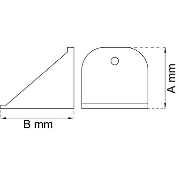 Habo MÖBELVINKEL 144 VIT 22X22 MM 4 ST