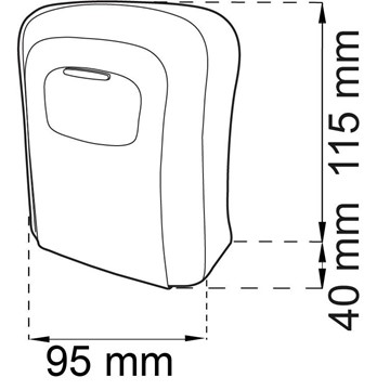 Habo NYCKELSKÅP 103 SVARTGRÅ 115X95MM