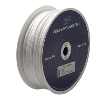 POLY-PRODUKTER FLAGGLINA POLY FLÄTAD POLYESTER VIT 4MMX130M