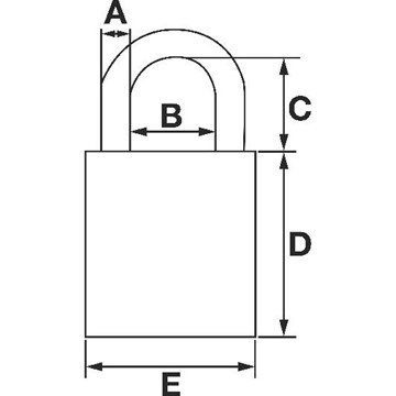 ABUS HÄNGLÅS 80632 ABUS 85/60MM