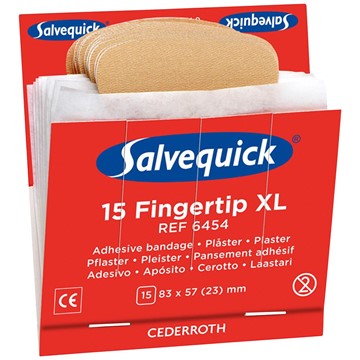 Salvequick PLÅSTERREFILL FINGERTOPP EXTRASTORA 6454 SALVEQUCK