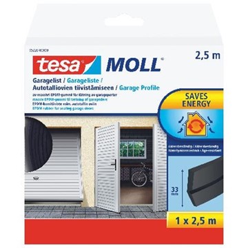 Tesa TÄTNINGSLIST GARAGE 2,5M SVART