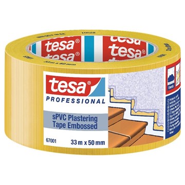 Tesa BYGGTEJP SPVC 67001 GUL 33M X 50MM