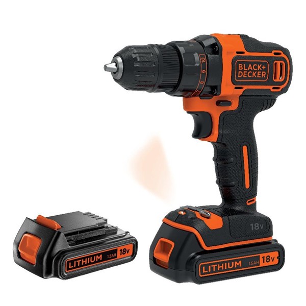 Black&Decker BORR/SKRUVDRAGARE 2G 18V 2X1.5 AH BA