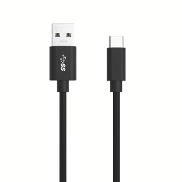 Ansmann LADDKABEL USB A USB C 1.2 M SVART