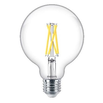 Philips LED GLOB FIL 60W E27 VARMVIT DIMBAR